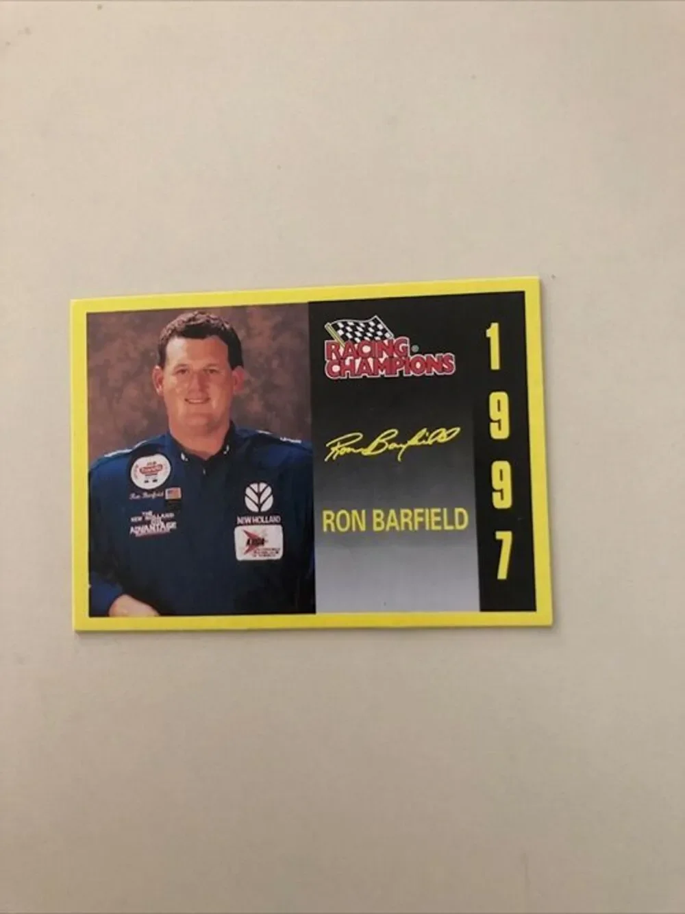 Bill‎ Elliott Signed Vintage McDonalds Promo Trading Card Rare Plus Ron Barfield